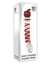 Adam & Eve Eve's Twisted Crystal Dildo - Red