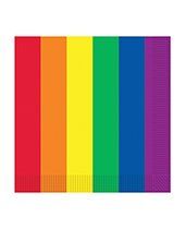 Pride Luncheon Napkins - Rainbow Pack of 16