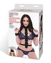 Lux Fetish 3 pc Adjustable Neck & Wristraint Set