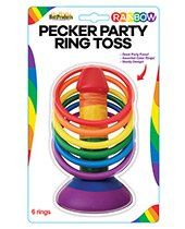 Rainbow Pecker Party Ring Toss