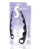 The 9's S-Curved Silicone Anal Beads