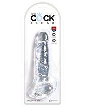 King Cock Clear 8" Cock w/Balls