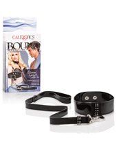 Bound by Diamonds Leash & Collar Set - Black