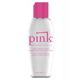 Pink Silicone Lube Flip Top Bottle (size: 2.8oz)
